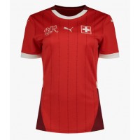 Camiseta Suiza Primera Equipación para mujer Eurocopa 2024 manga corta